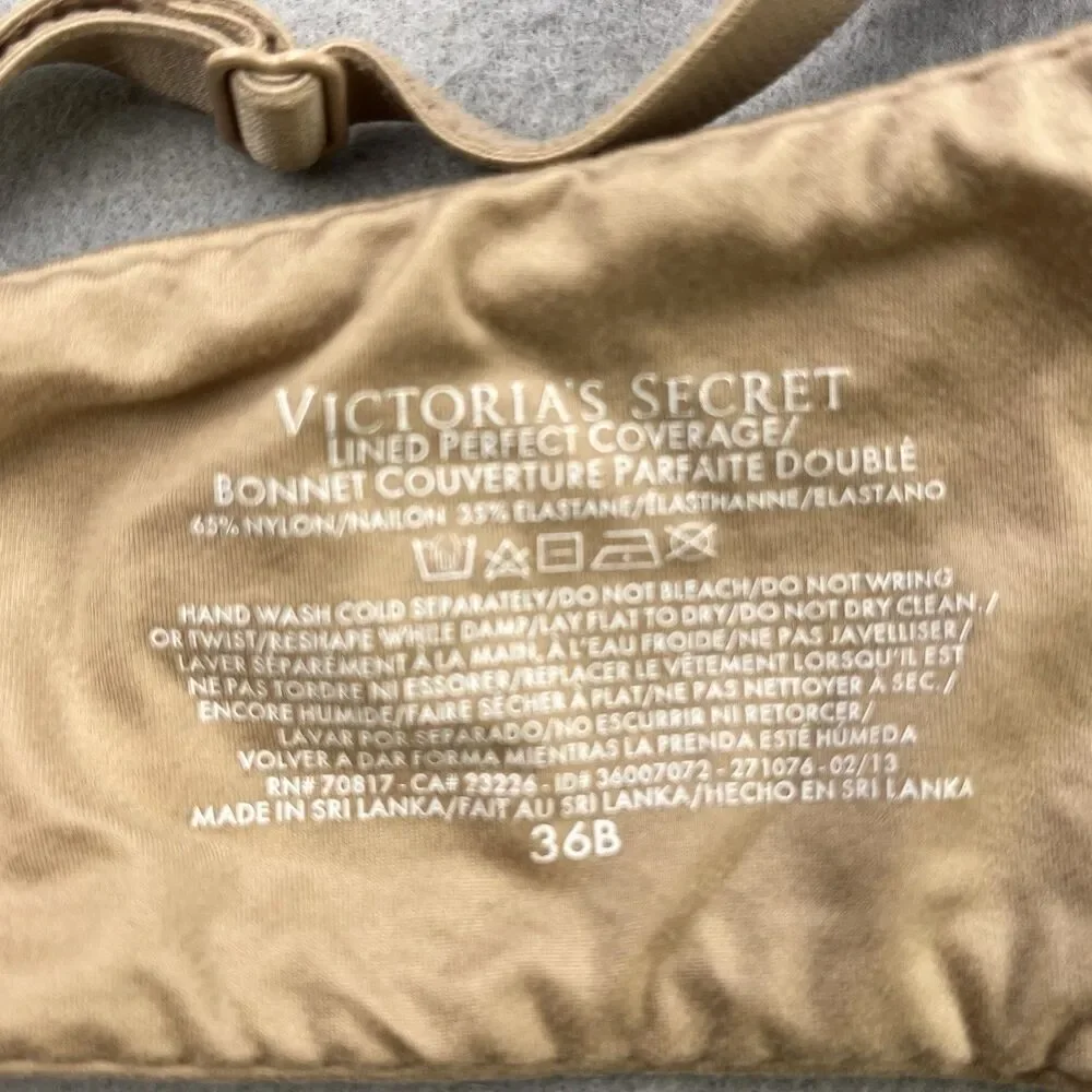 Victoria Secret Bra 36B T-Shirt Bra Body By Victoria Lined Perfect Coverage